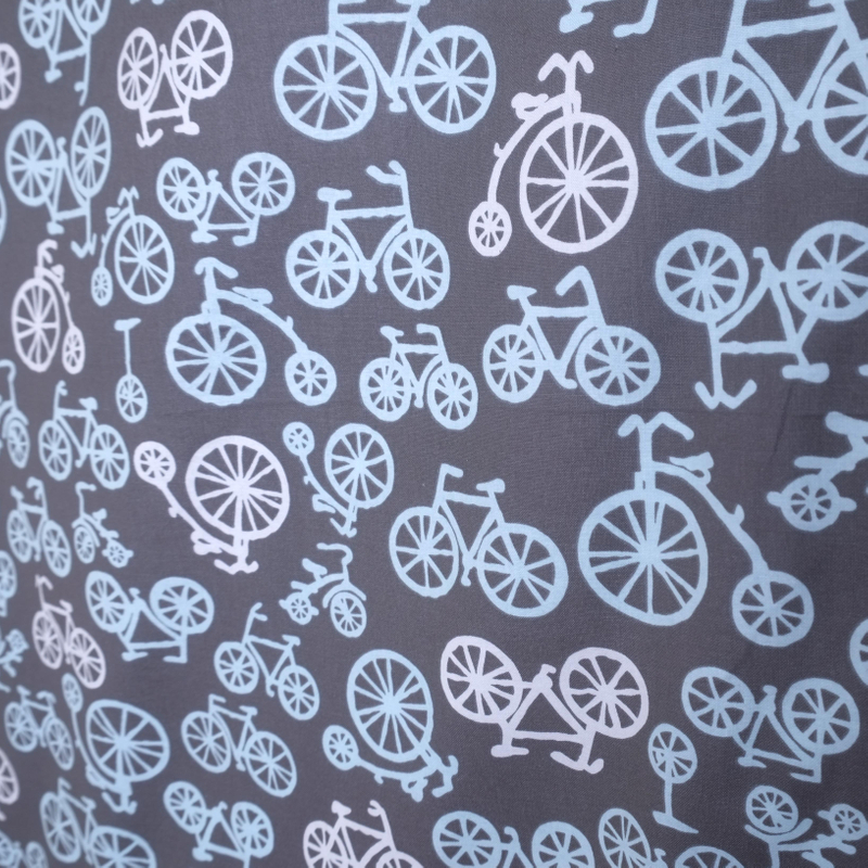Minky Baby Blanket- Grey Bicycles