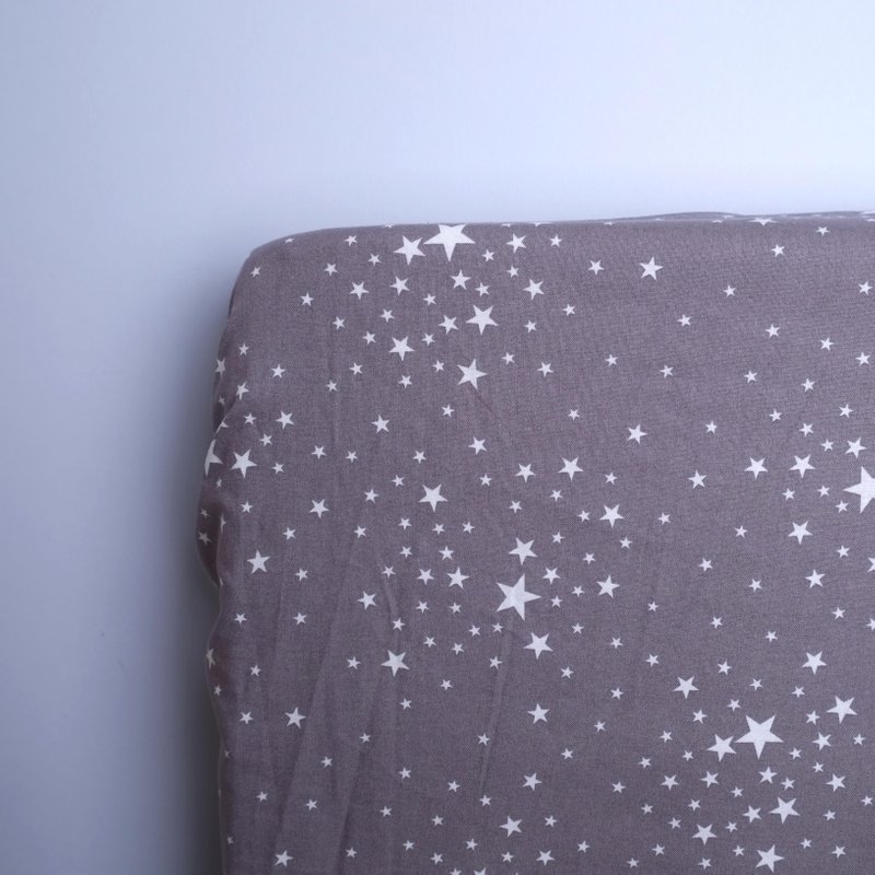 Starry Grey Cot Fitted Sheets