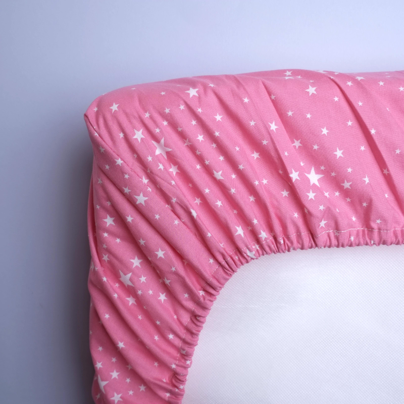 Starry Pink White Cot Fitted Sheets