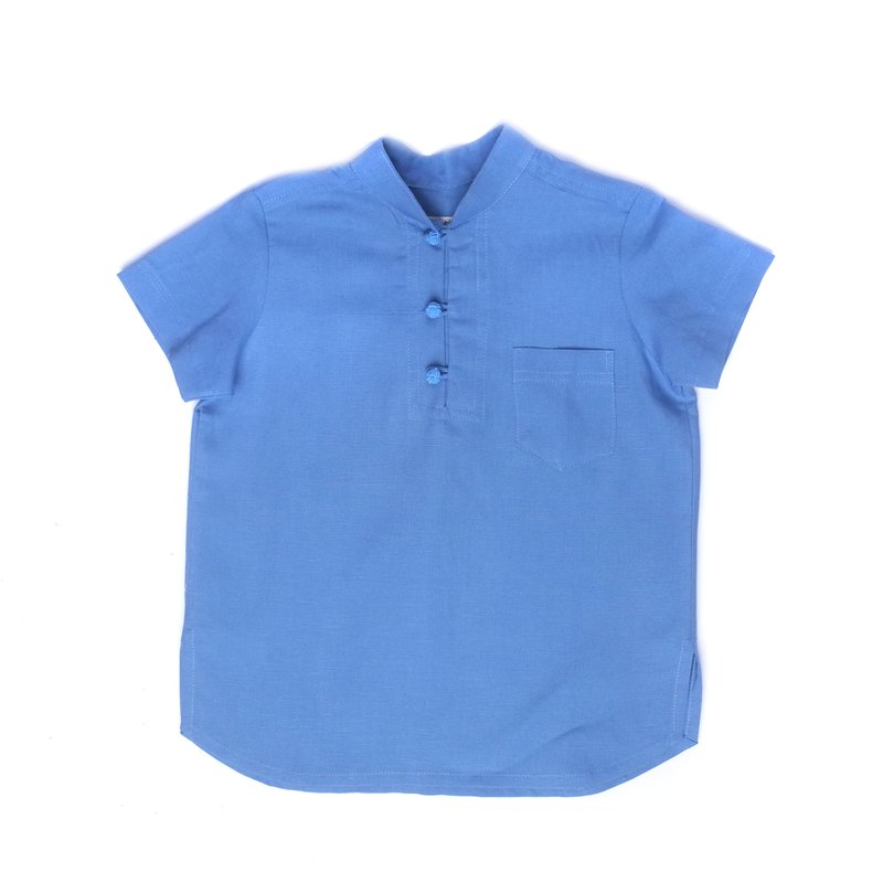 Classic Blue Mandarin shirt