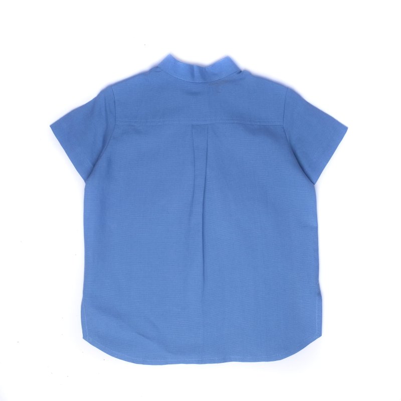 Classic Blue Mandarin shirt