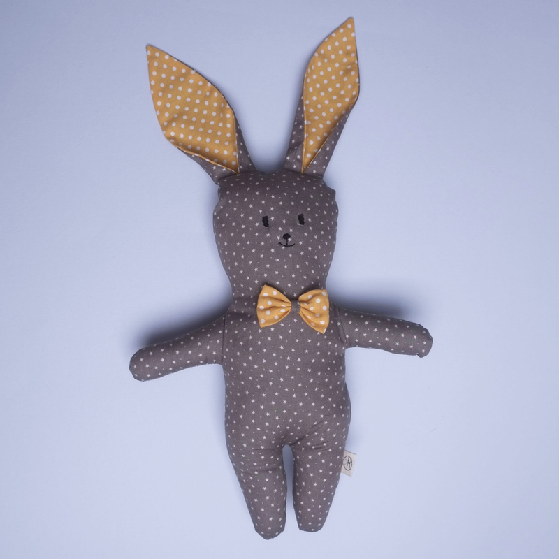 Mr Star Bow-tie Bunny Rattle Plush Toy
