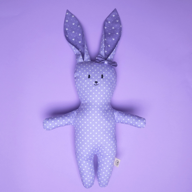 Miss Violet Bunny Rattle Plush Toy
