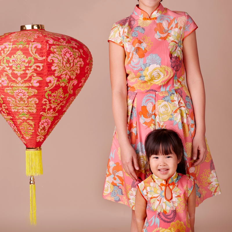 Exclusive Oriental Orange Mommy Cheongsam