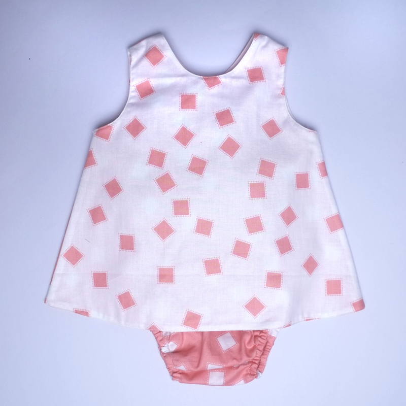 Rach's Reversible Dress - Dusty Pink Sugarcubes