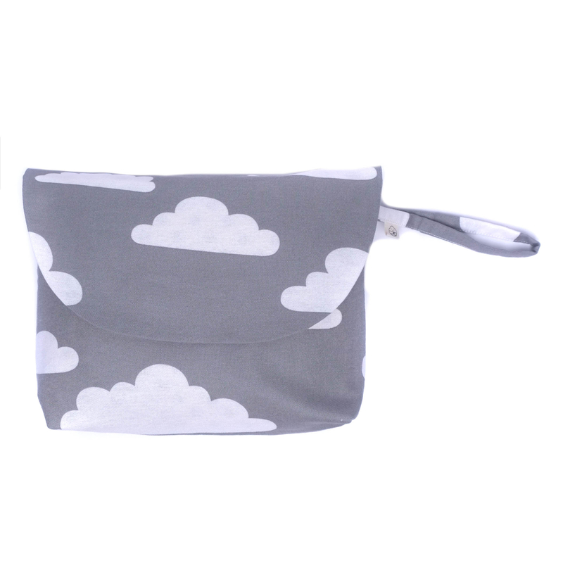 Grey Clouds Diaper Wallet