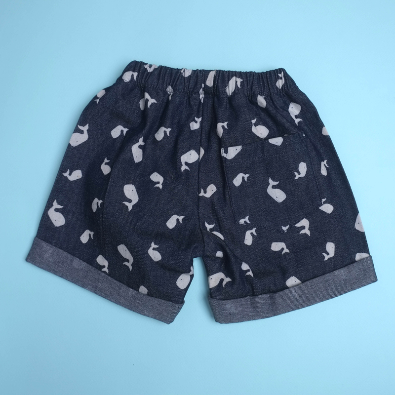 Denim Whales Bermuda Shorts