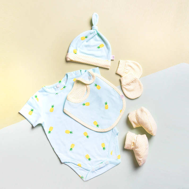 Baby Layette- Mint Pineapples
