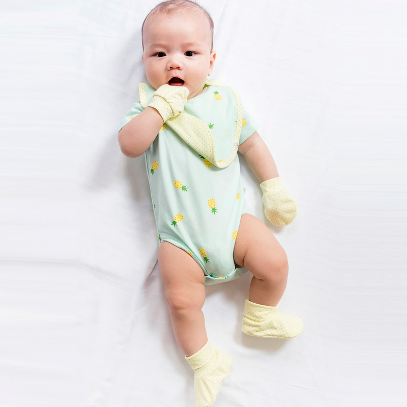 Baby Layette- Mint Pineapples