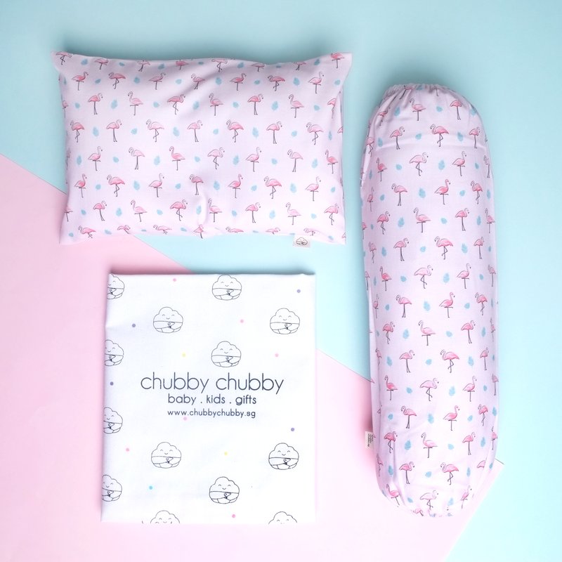 Two is better than one bundle- Pillow & Bolster Sweet Flamingo