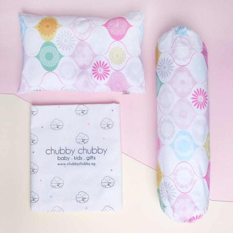 Two is better than one bundle- Pillow & Bolster Geometric Pink
