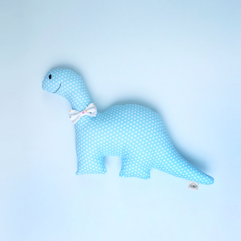 Happy Blue Rattle Dino Plush Toy