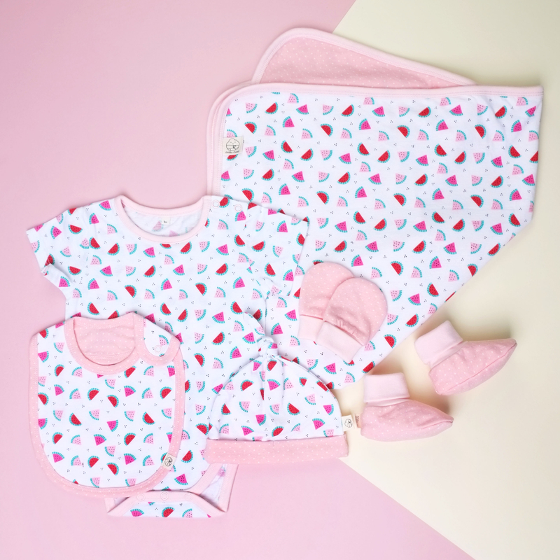 Baby Layette with Blanket- Watermelons 