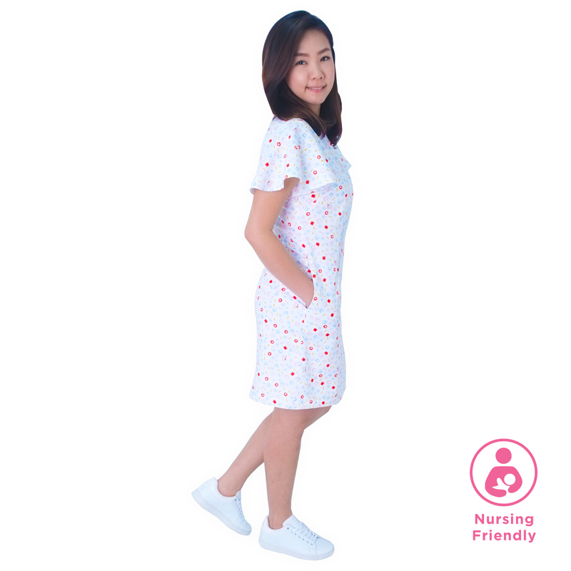 Mommy's Shirt Cheongsam - Playful Blocks - Pastel 