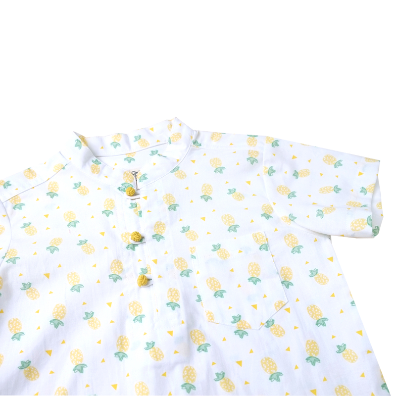 Boy's Knot Shirt - Wang Pineapples