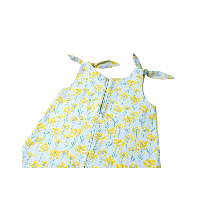 Yellow Meadows Knot Dress 
