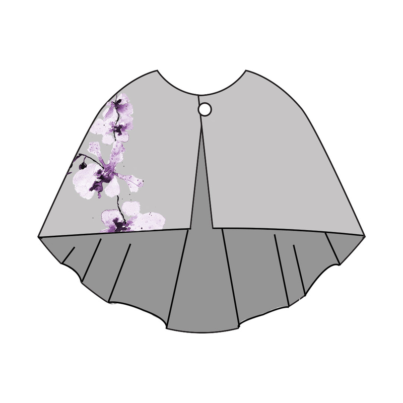 Tanglin Orchird Ladies Bloom Orchid Cape (Light Grey)
