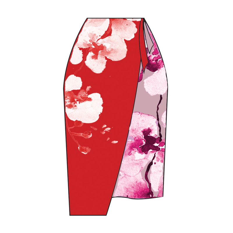 Tanglin Orchird Ladies Dreamers' Haven Skirt (Candy Red)