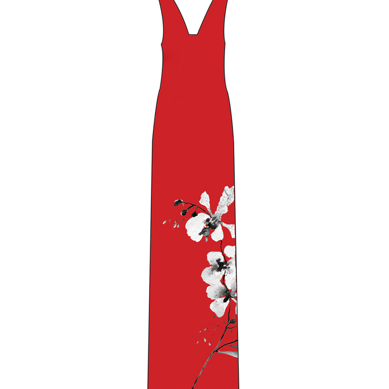 Tanglin Orchird Ladies Limitless Dress (Candy Red)