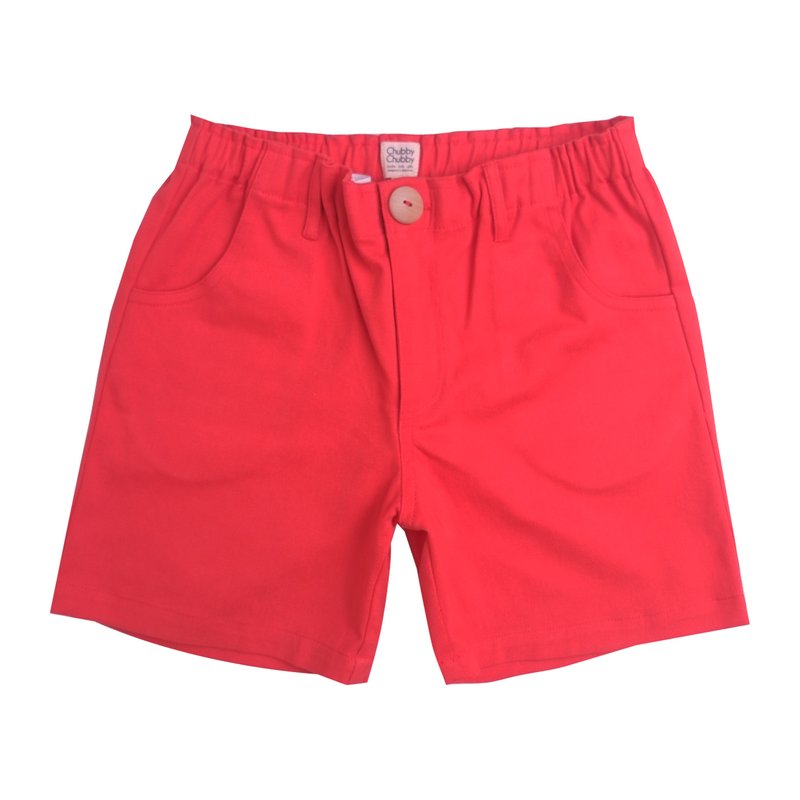 Boy's Bermuda Shorts - Red Orange