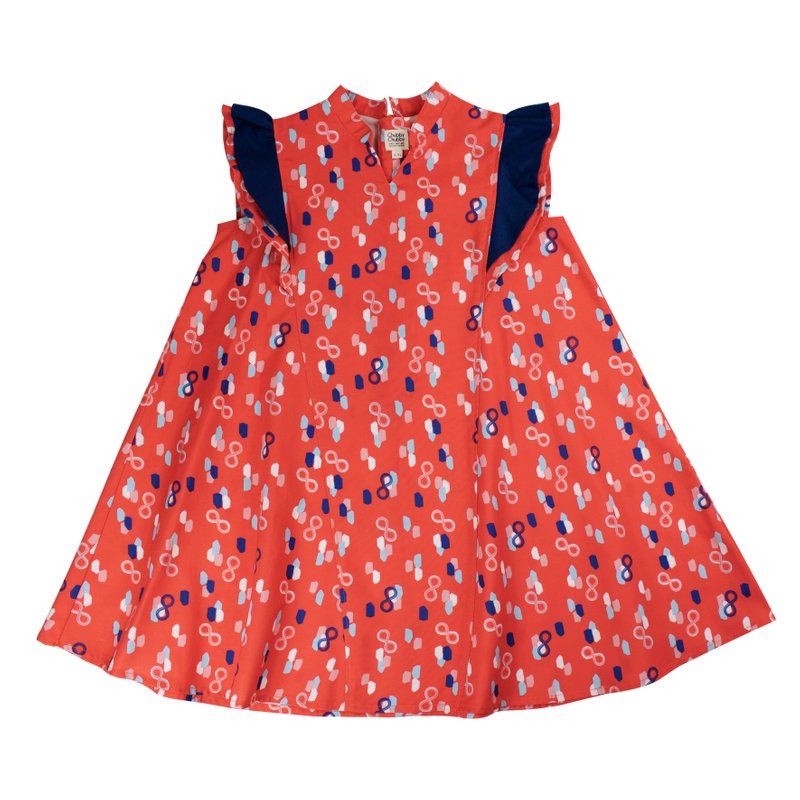 Flutter Flare Cheongsam - Red Infinity Huat