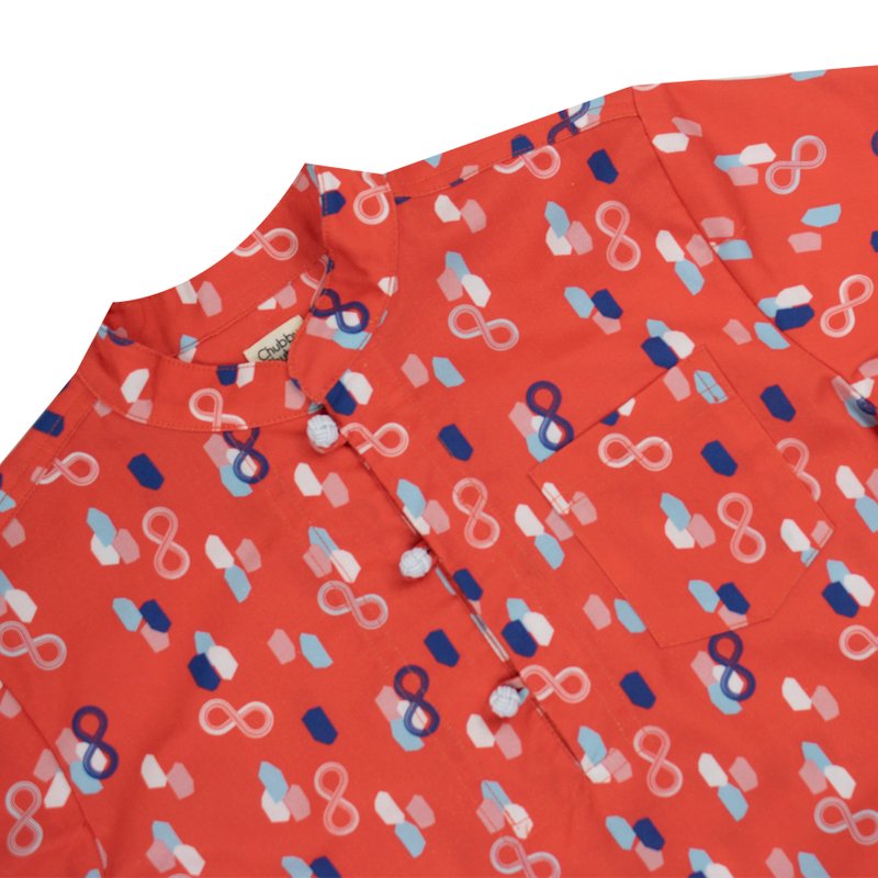 Boy's Knot Shirt - Red Infinity Huat