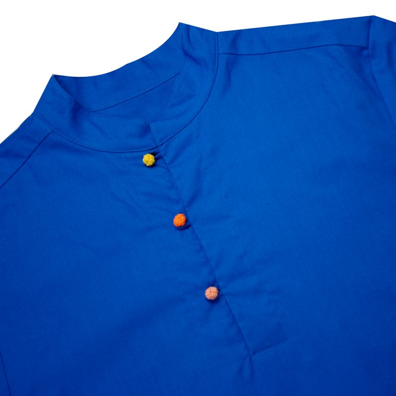Daddy's V Cut Sleeve Shirt - Classic Blue