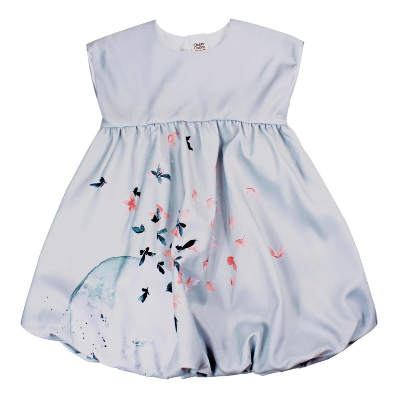 Girl's Bubble Lace Dress - Twilight Butterflies