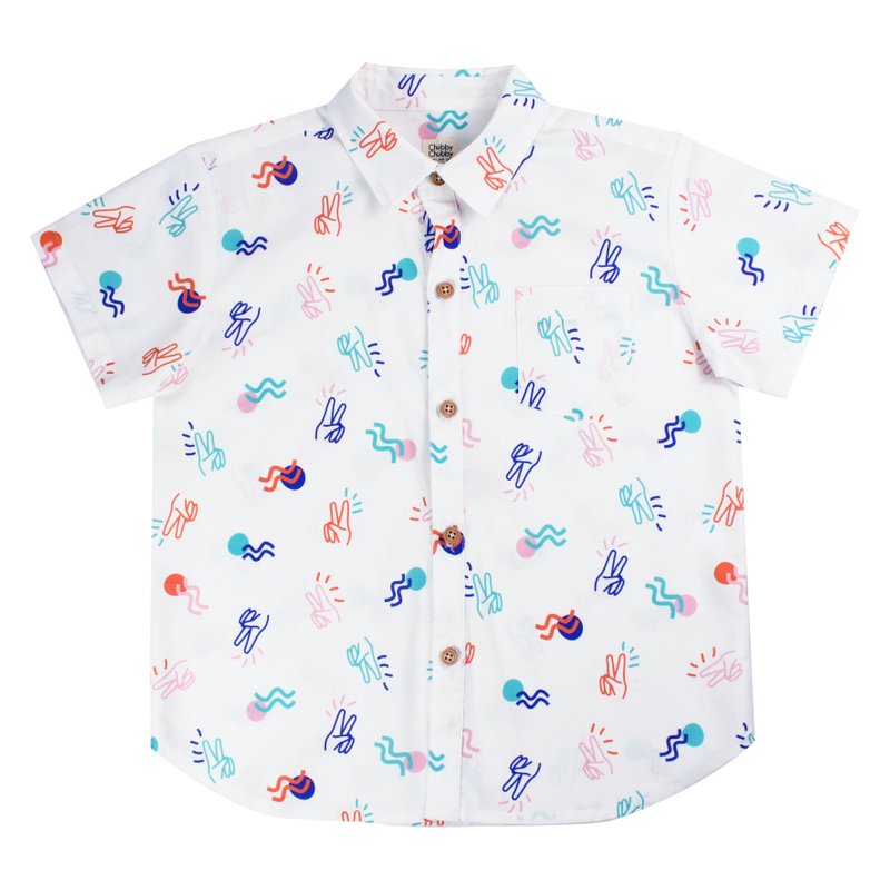 Boy's Shirt - White Victory Yay