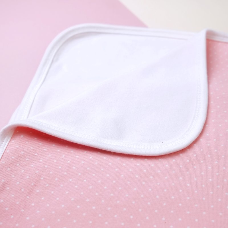 Jersey Baby Blanket- Pink polkadots