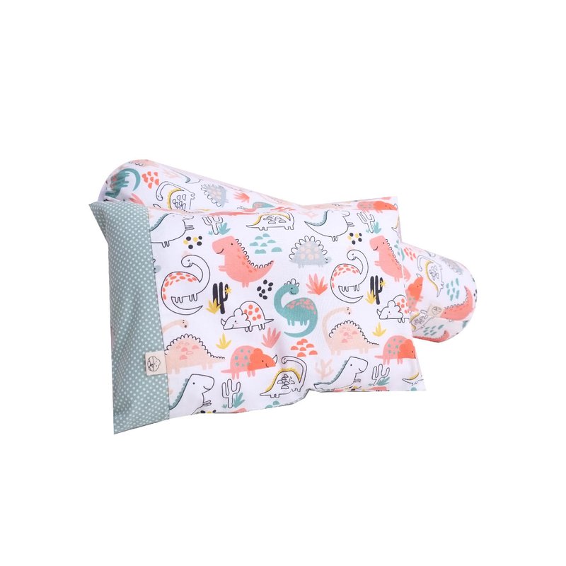 Two is better than one bundle- Pillow & Bolster Cute Baby Dino Green